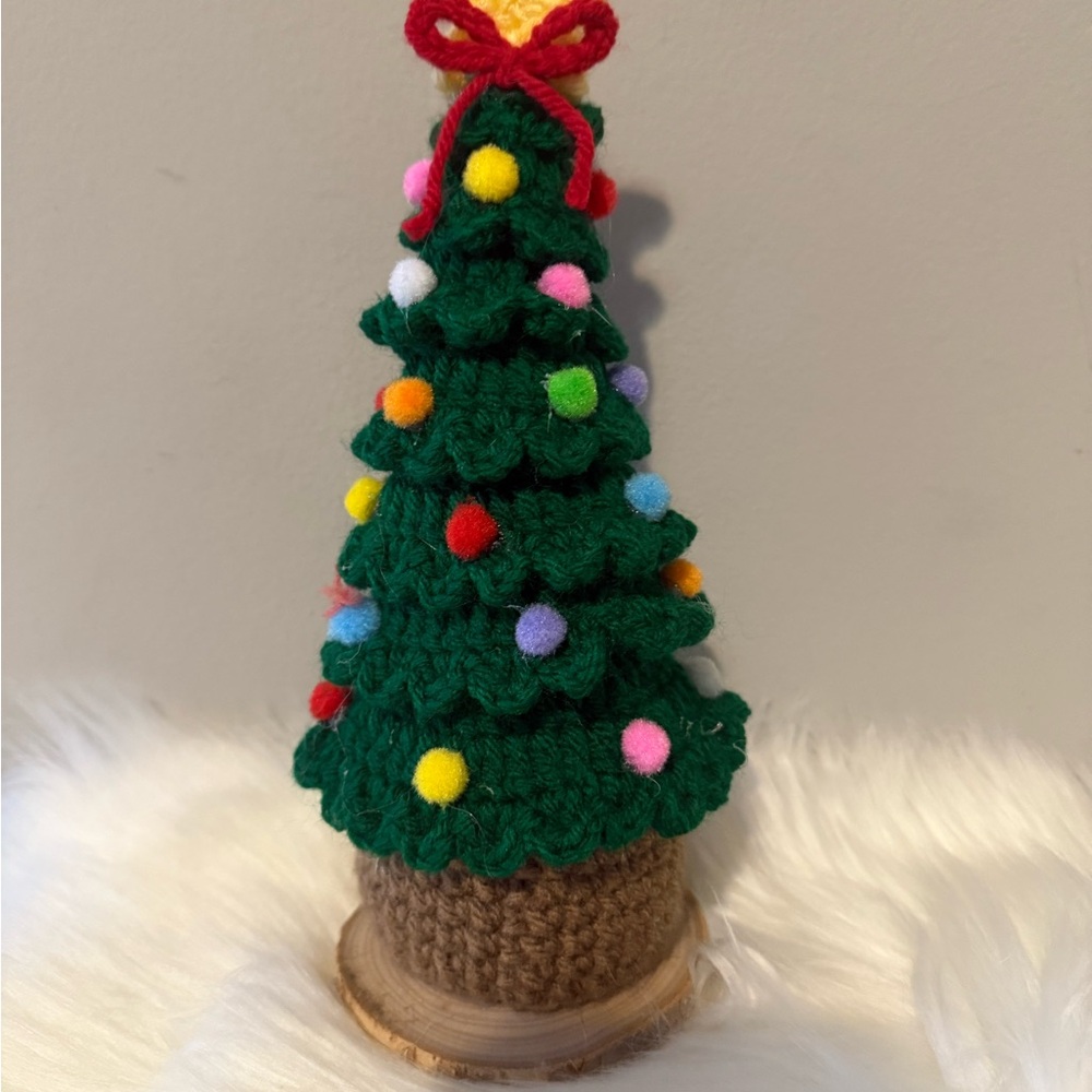 Handcrafted Green Holiday Tree Decor